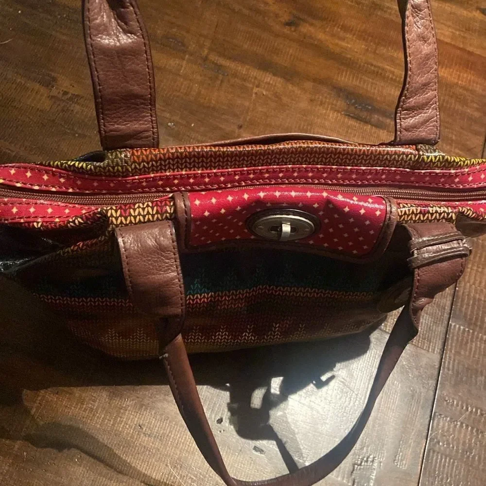 Colorful Patterned Women's Key-per Fossil bag purse - Picture 4 of 15